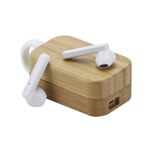 BT Earbuds with Bamboo Case & High Audio Quality