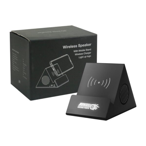 Light-up Logo Bluetooth Speaker & 5W Wireless Charger - Image 5