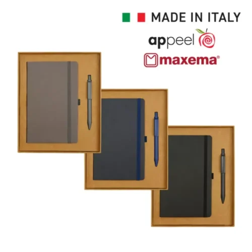 A5 Notebook and Recycled Pen Italian Gift Sets