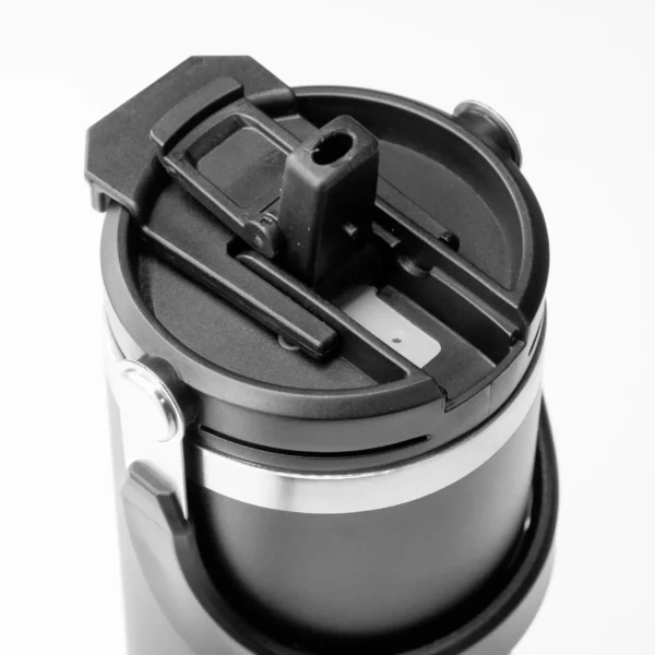 Tumbler with Handle and Sipper Black 850ML - Image 4