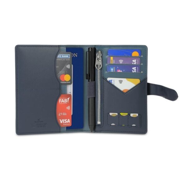 SKROSS Travel - Ambassador Passport Wallet - Blue/Black - Image 4