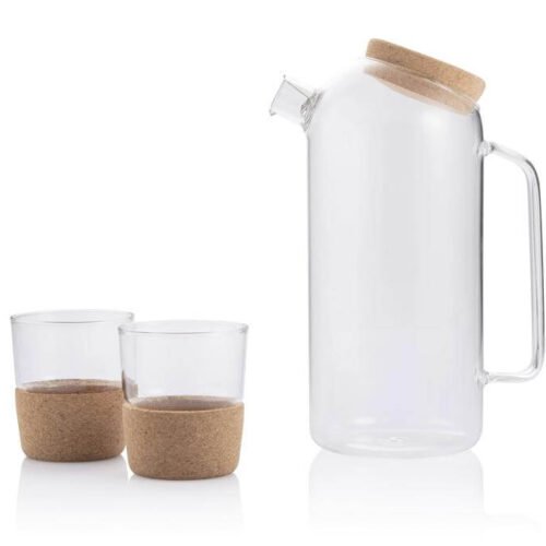 Hans Larsen Set of Glass Carafe with 2 Tumblers