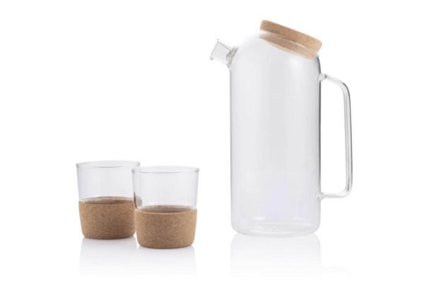 Hans Larsen Set of Glass Carafe with 2 Tumblers