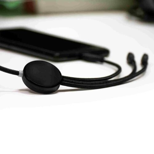 RPET Charging cable with Lightup Logo