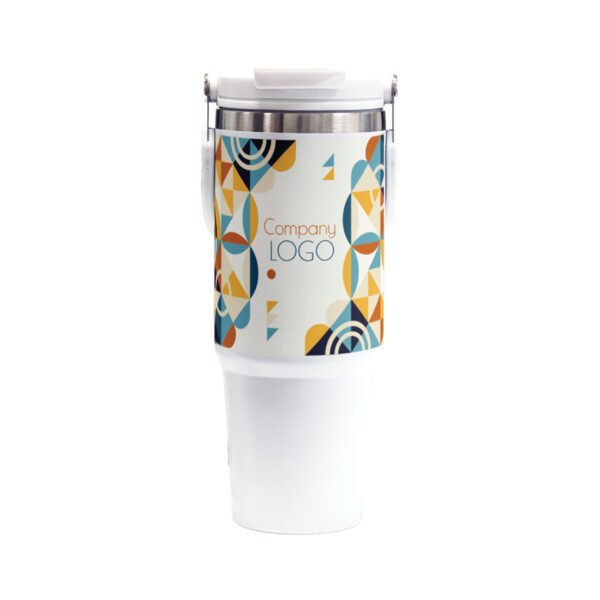 Tumbler with Handle and Sipper Black 850ML - Image 2
