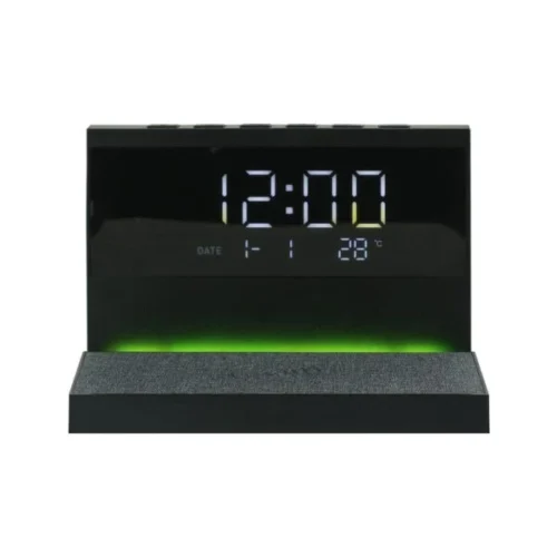 Alarm Clock, 15W Wireless Charger & Night Light