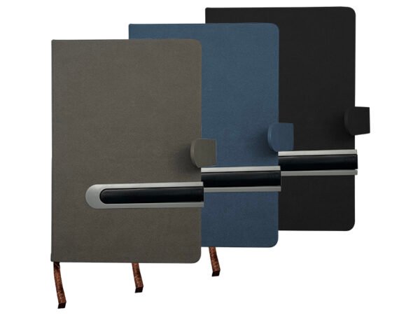 A5 Thick Notebook with Sliding Slot for Pen - Image 2