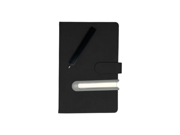 A5 Thick Notebook with Sliding Slot for Pen - Image 3