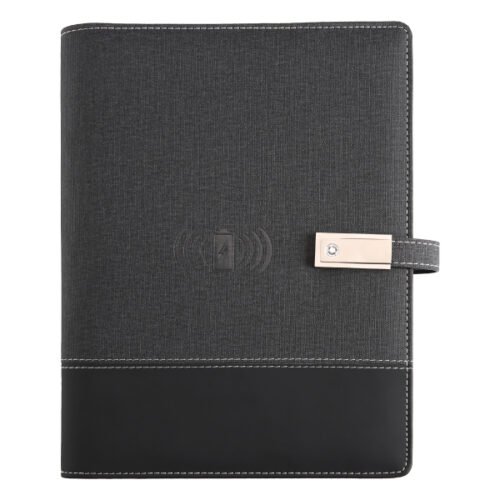 Executive Portfolio With Powerbank and Wireless Charging Pad