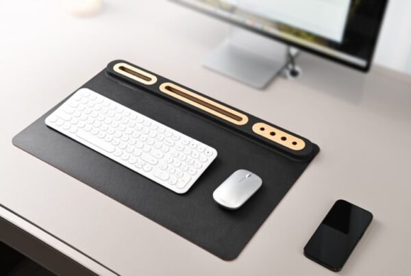 Eco-Friendly Desk Mat with Bamboo Holders for Ultimate Organization - Image 2