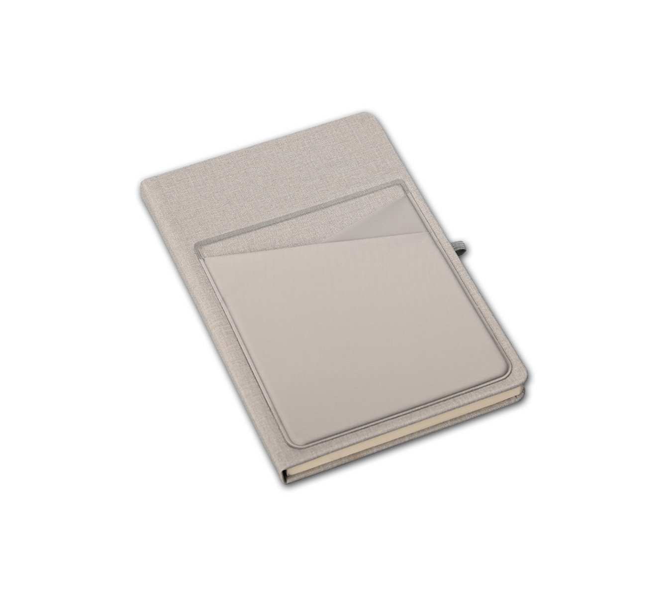 A5 Linen Notebook with Pockets and Pen Holder - Image 4