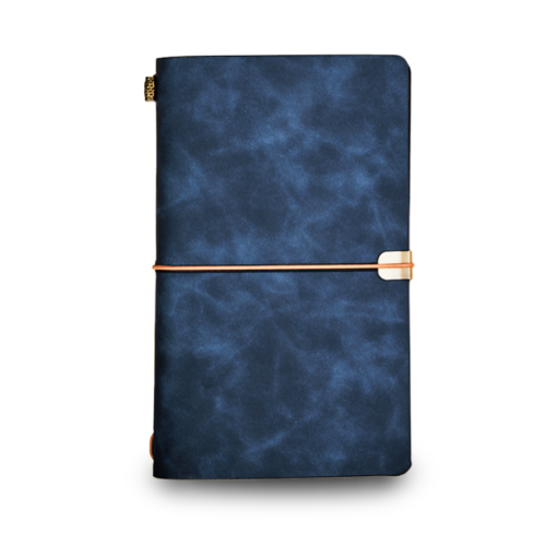 A5 Dual Notebook Set with Soft PU Cover and Elastic Closure