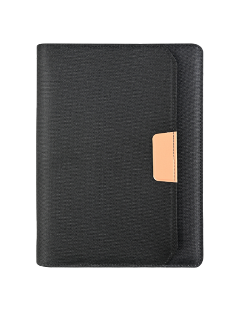 Notebook with Document Organizer and Zipper Closure