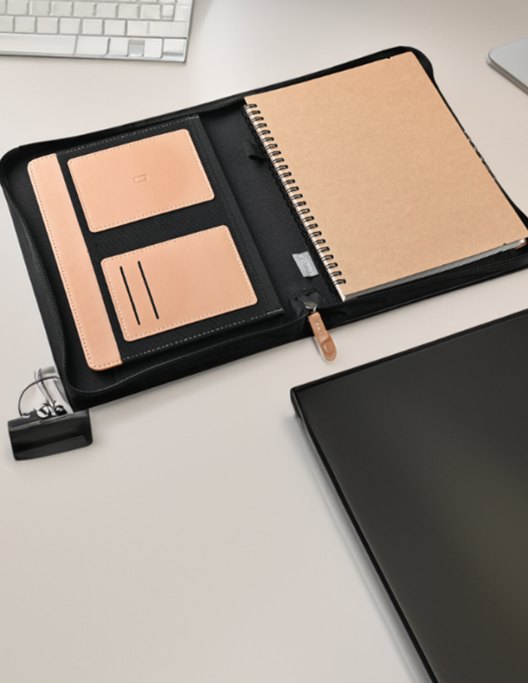 Notebook with Document Organizer and Zipper Closure - Image 2