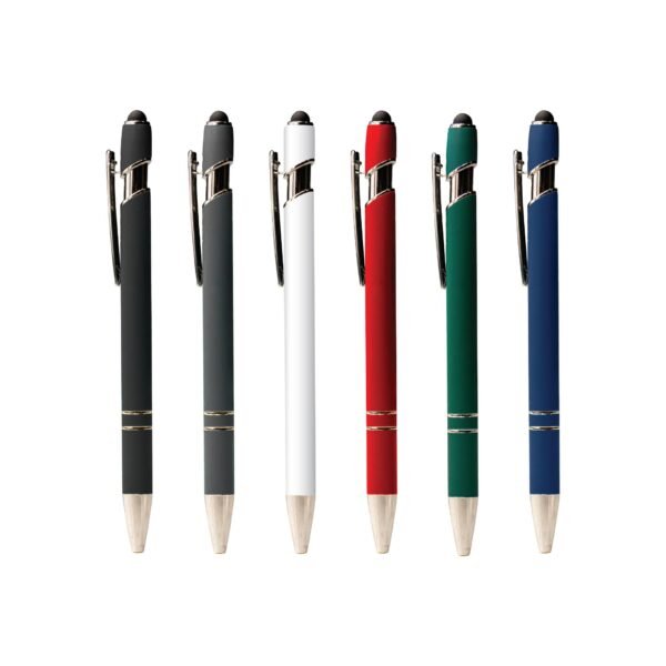 Metal Pen With Silver Ring And Stylus Blue - Image 3