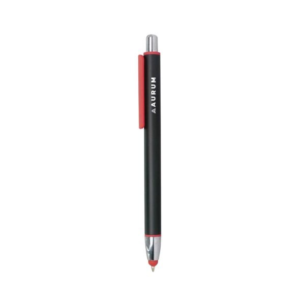 Black Metal Pen With Color Stylus And Clip - Image 2