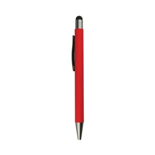 Metal pen with color stylus red