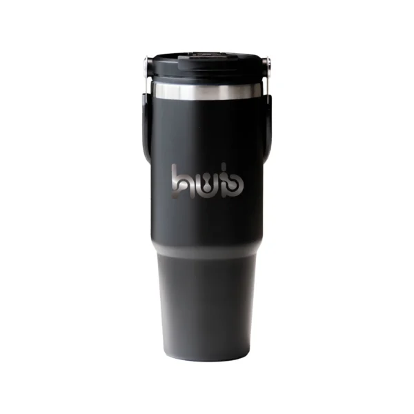 Tumbler with Handle and Sipper Black 850ML - Image 7