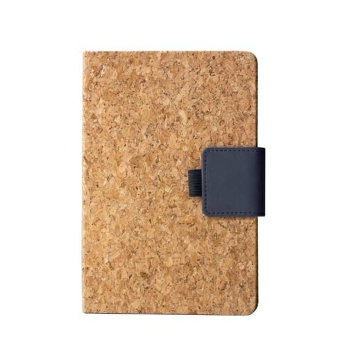 Cork Notebook with Magnetic Closure and Pen Holder Black