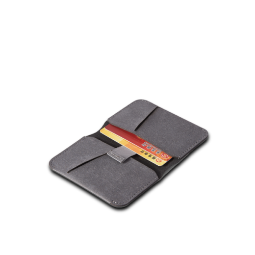 Folded Wallet with Easy-Pull Ribbon and Card Inserts