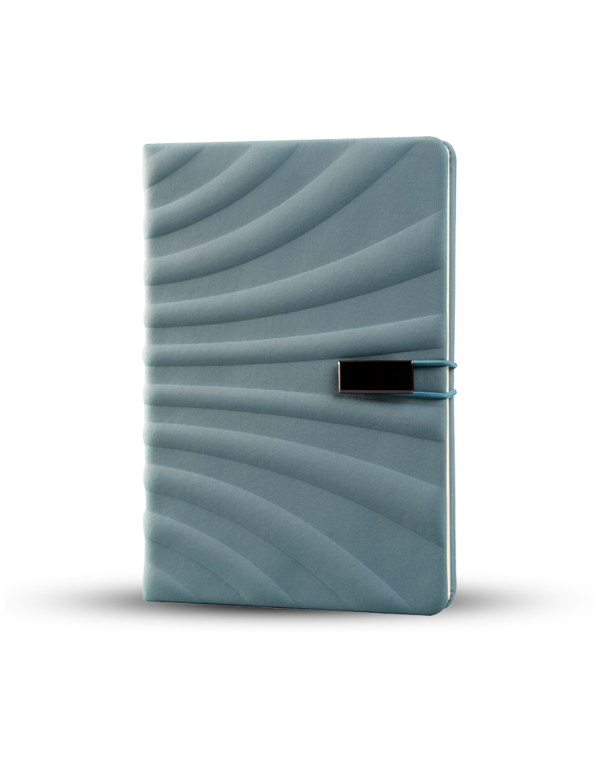 A5 Notebook with Wavy Design