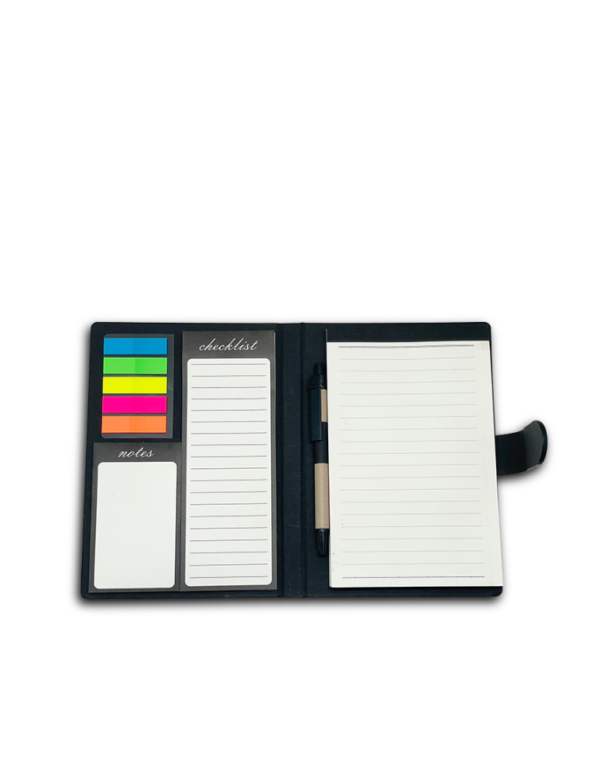 Stylish Stationery Notebook with Magnet Closure and Sticky Notes - Image 2