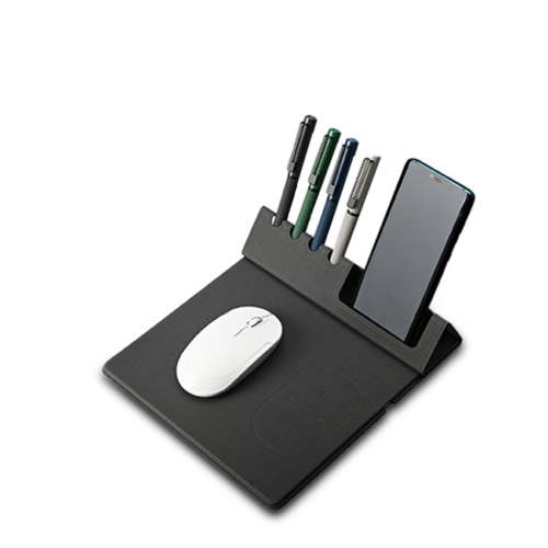 10W Wireless Charging Mouse Pad with Organizer