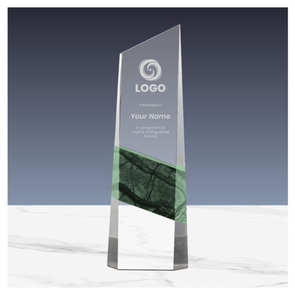 Vertical Crystal and Marble Awards in Hardboard Box - Image 2