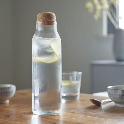 Borosilicate Glass Bottle with Cork Lid - 1200ml
