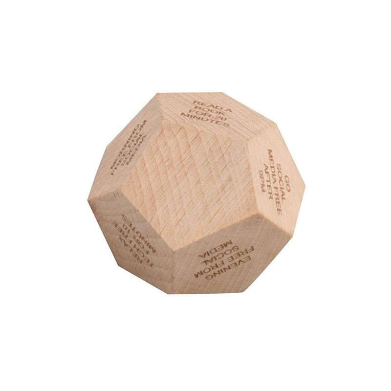 eco-neutral Digital Detox Wooden Dice - Image 2