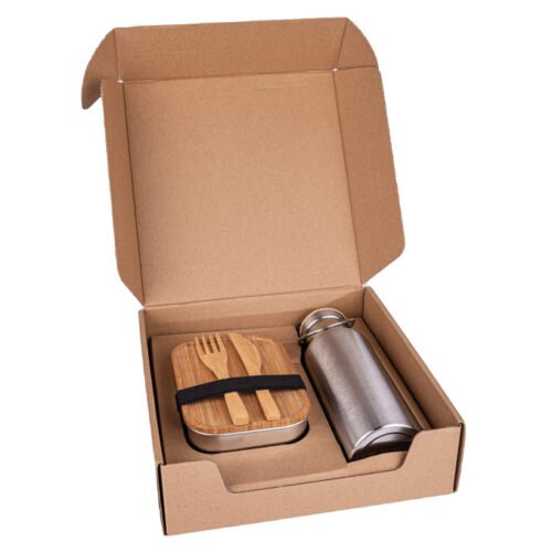 Hans Larsen Set of Lunch Box and Vacuum Bottle