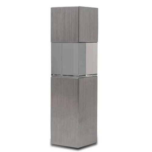 brushed metal trophy with crystal