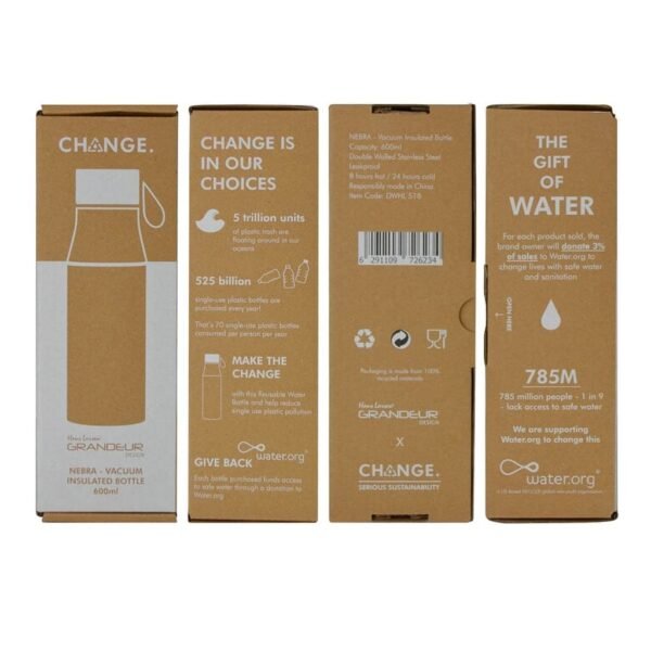 CHANGE Collection Recycled Stainless Steel Vacuum Bottle - Image 5