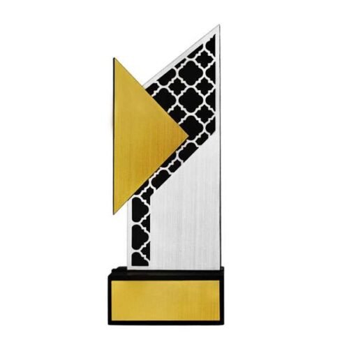Silver and gold foil trophy