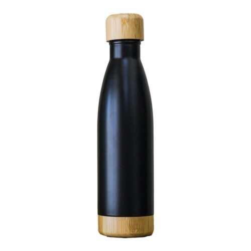 Insulated Bottle With Bamboo Lid And Base