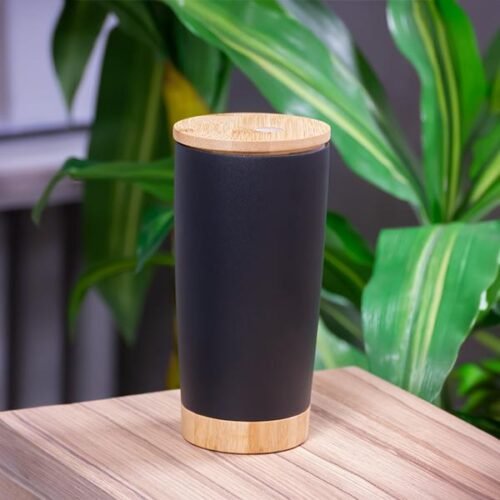 Stainless Steel Tumbler With Bamboo Lid