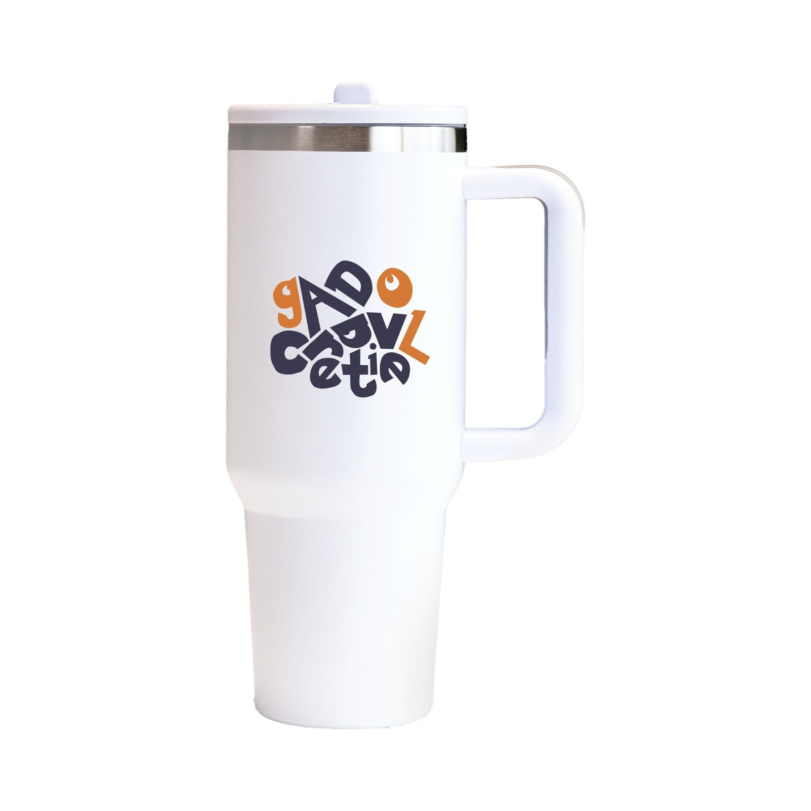 Double Walled Tumbler With Handle And Flip Straw - Image 2