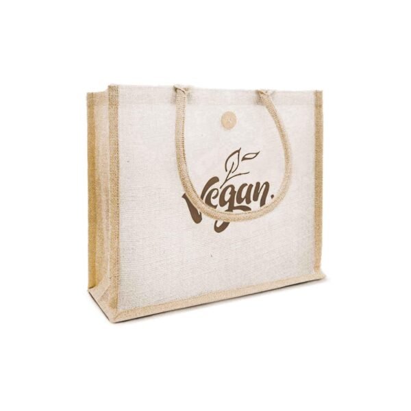 Jute Bag with Button - Image 4