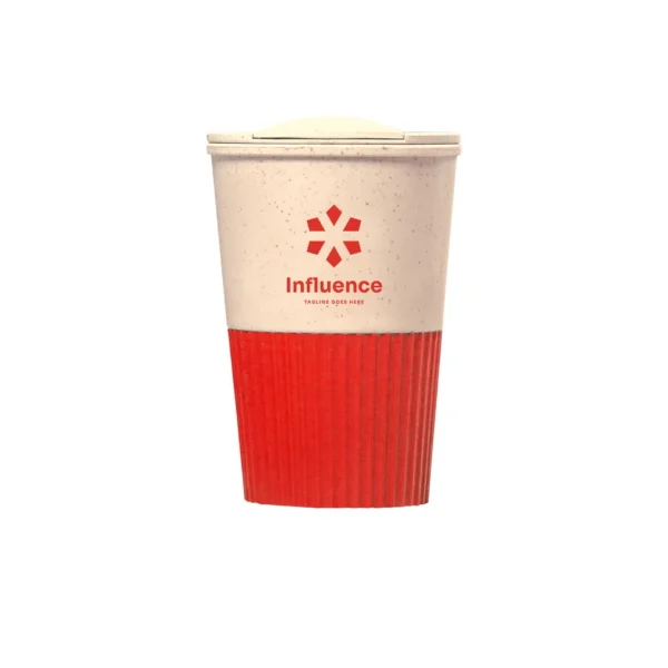 Wheat Straw Mug with Colored Base - Image 2