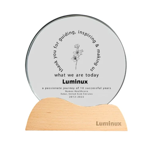 Wooden Crystal Trophy