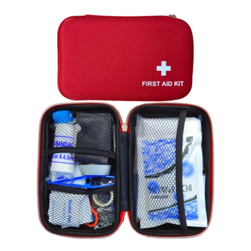 First Aid + Survival Kit (Red)