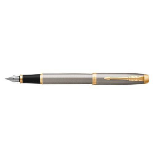 Parker IM Brushed Metal Gold Trim Fountain Pen