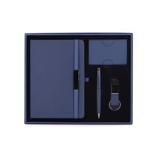 Elegant Corporate Gift Set with PU Notebook, Metal Pen & RFID Card Holder