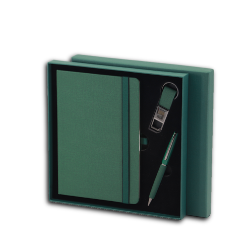Elegant A5 Notebook, Metal Pen, and Keychain Gift Set