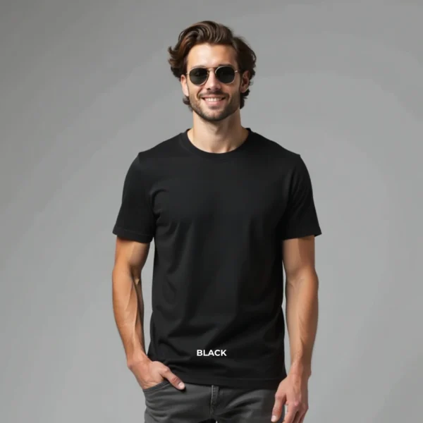 Nextt Level Bio-Washed Round Neck T-Shirt for Men - Image 2