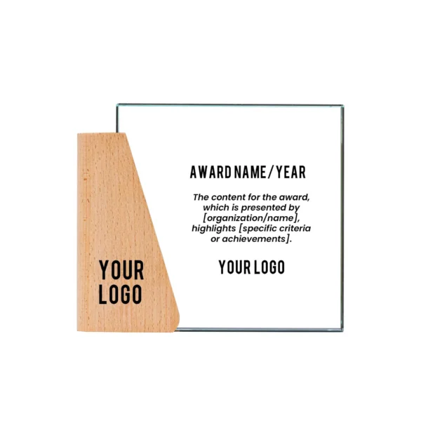 Wood and Crystal Trophy - Image 2