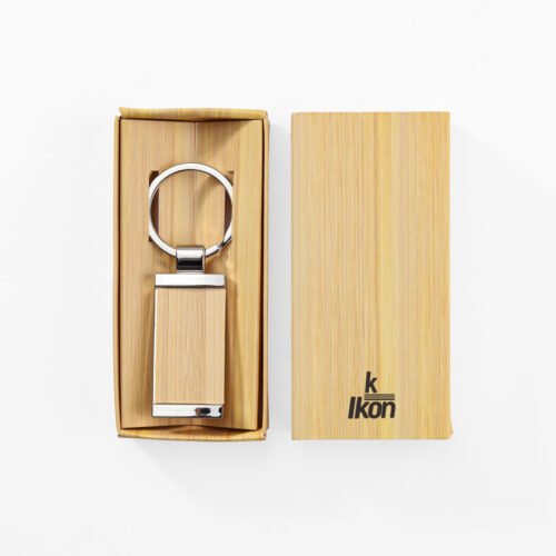 Metal & Bamboo Eco-Friendly Keyring