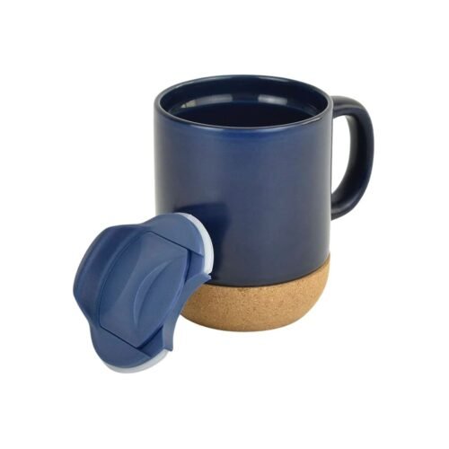 Ceramic Mug with Cork and Lid