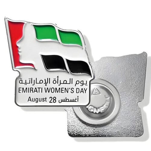 Emirati women's day Badge Flag shape