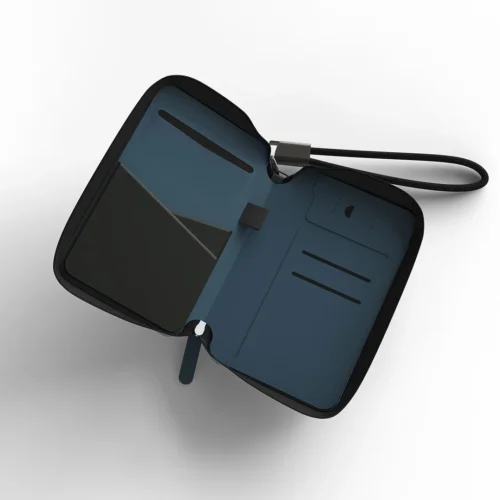 PU Leather Travel Case with Integrated Charging Cable